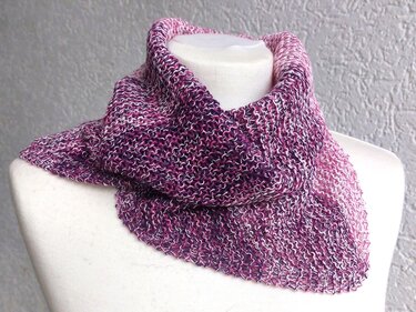 Schal, Loop "My Valentin", diagonal gestrickt, Anfänger - Stricken