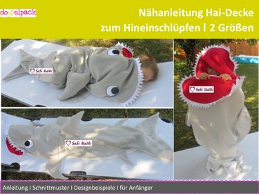 Hai Decke, Schlafsack, Shark, Kuscheldecke, Hai - Bild 2