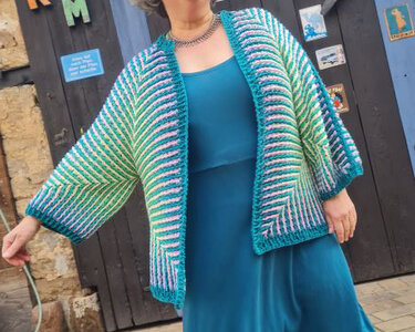 HexagonJacke mit Streifenmuster - Bild 3