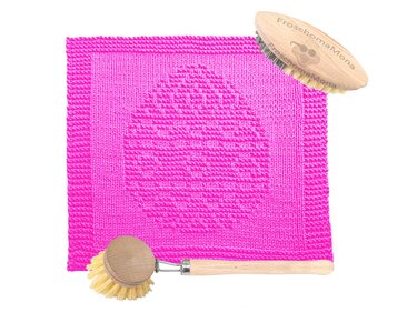 gestricktes Osterdeckchen „ bemaltes Osterei “ Anleitung Ostern Spültücher - Stricken