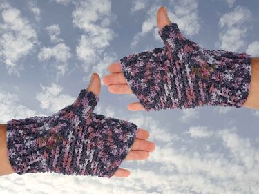 Handstulpen Pulswärmer „ Noriaki III „ im Japanstyle häkeln Häkelanleitung