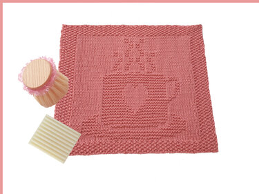 Spültuch Waschlappen Kaffeetasse Teetasse coffee time / tea time Anleitung - Stricken