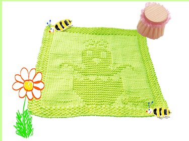 Küken Oster Spültuch Waschlappen Deckchen Lappen „Piepsi ist da!“ Anleitung - Stricken