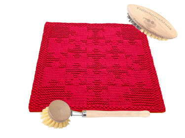 dekoratives Ganzjahres-Spültuch „Puzzle“ für jeden Anlass Strickanleitung