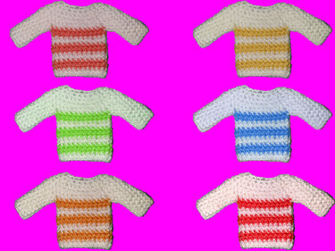 süßer kleiner gehäkelter Deko Pullover „Minipulli“ Häkelanleitung Reste