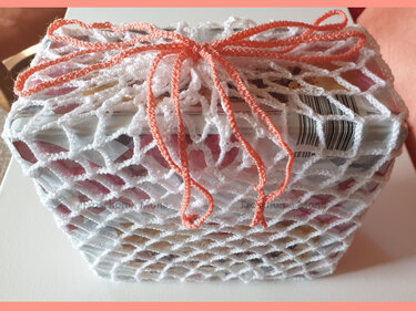 Obstnetz Gemüsenetz Einkaufsnetz häkeln Beutel " Zieh mich zu “ Anleitung