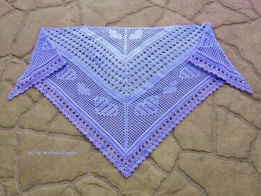 Häkelanleitung Dreieckstuch "Herz an Herz"