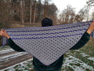 Tuch Lavendelgrau - Bild 4