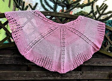 "Congo" - das Fünfecktuch oder halbrund - Häkelanleitung