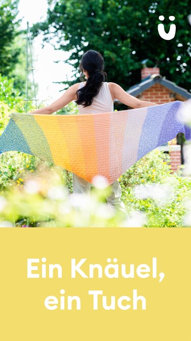 Anleitung Dreieckstuch im Flechtmuster mit Farbverlauf - Stricken