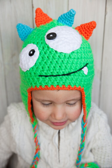 Häkelanleitung / E-Book Monster - Mütze