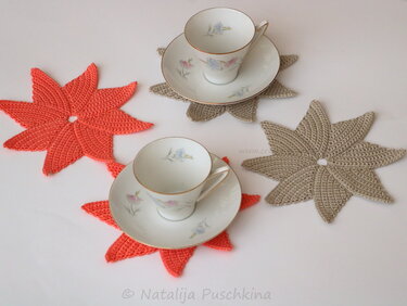 Tassenuntersetzer 'Blume' - H&auml;kelanleitung - Häkeln