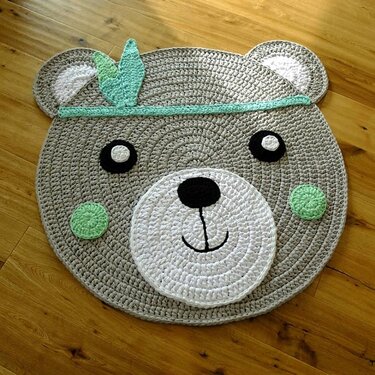 Häkelanleitung Indianer Bärenteppich