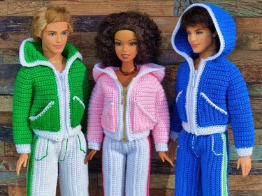 Jacken und Hosen für kleine Anziehpuppen - 5 Varianten - Häkeln