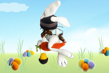 Easter bunny on Tours Pattern Amigurumi - Crochet