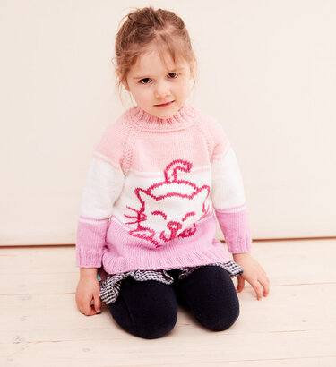 RVO mit Katze und Ringeln - Stricken