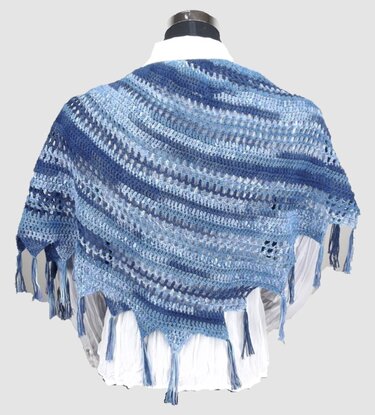 Häkelanleitung Drachenschal "Blue"