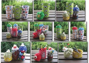 Schatzdose - recycelte Blech-Dose mit Stoff belegt - Nadelkissen Utensilo Aufbewahrung E-Book PDF-Datei zum Basteln & Nähen für Mama und Kind ab 8 Jahren. Handmade with Love von firstloungeberlin