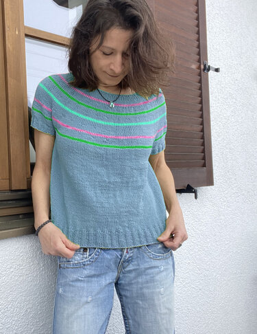 Basic Summer Shirt, Top, Sweater "Choose your Colors" – 8 sizes – easy - Knitting