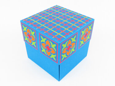 Explosionsbox mit sechs Schubladenboxen – Bastelvorlagen mit Anleitung - Basteln