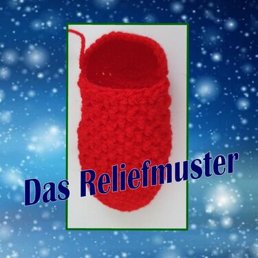 Anleitung für Kinderhausschuh Weihnachtsstieferl - Häkeln