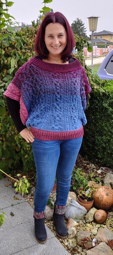 Oversize Pullinchen Celtic gehäkelter Oversize Kurzpullover - Häkeln