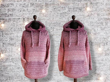 Hoodie Mrs.- Häkelanleitung für einen Damenpullover