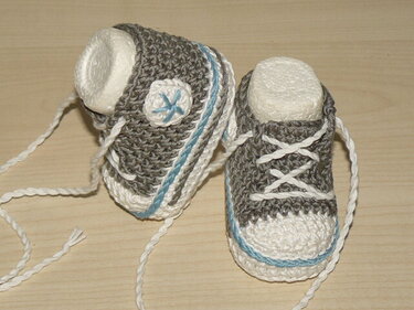 Häkelanleitung Babyturnschuhe, Anleitung mit Bilder