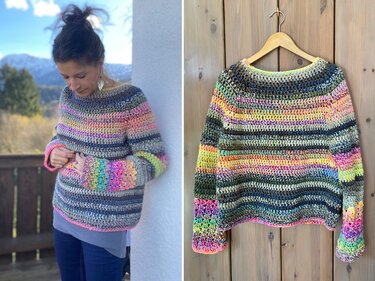 Raglan Sweater SOLAR – seamless – top-down
