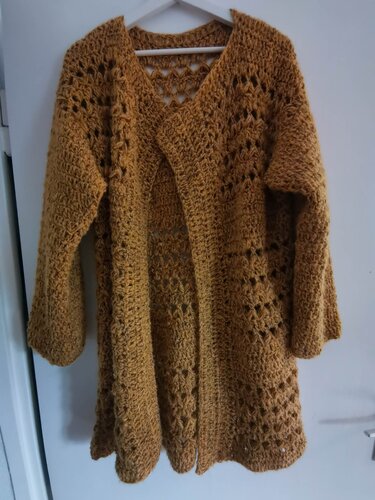 Häkelanleitung: Cardigan/Longweste "Hollywood"