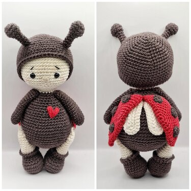 Amigurumi Käfer häkeln – Anleitung „Marie“ (ca. 16 cm) für Anfänger / PDF-D