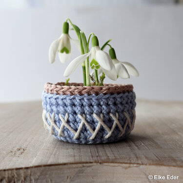 Sparset "Fesche Hühner" - Eierwärmer / Körbchen / Teelichthalter - Häkeln