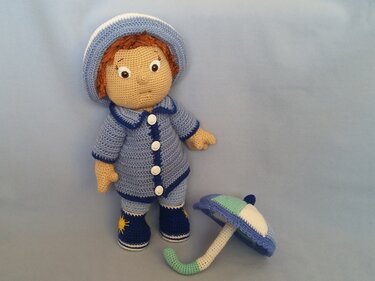 Häkelanleitung Puppe, Meti Matschhose