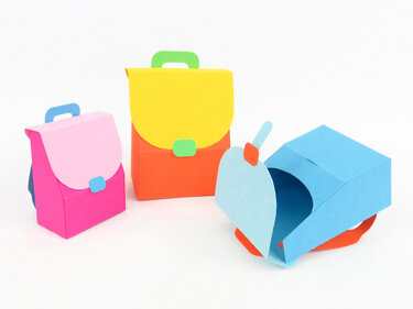 Mini-Schulranzen in drei Größen – Bastelanleitung und Vorlagen