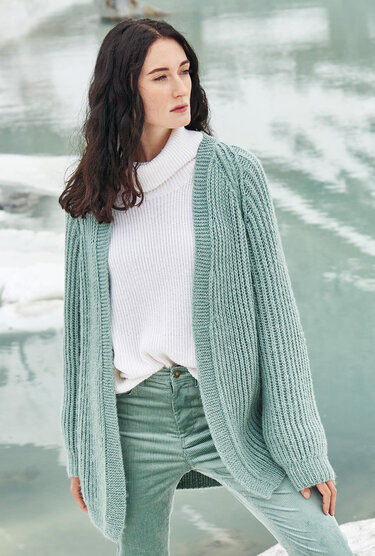 Strickanleitung: Edler Klassiker - der Long-Cardigan mit Patentrippen! - Bild 2