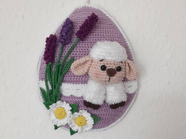 Easter-Egg with a lamb - Crochet pattern