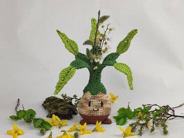 Häkelanleitung Vase Frühlingszwiebeln