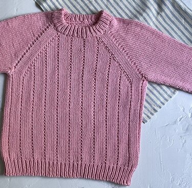 Strickanleitung Kinderpullover AMELIE Größe 104 – 134