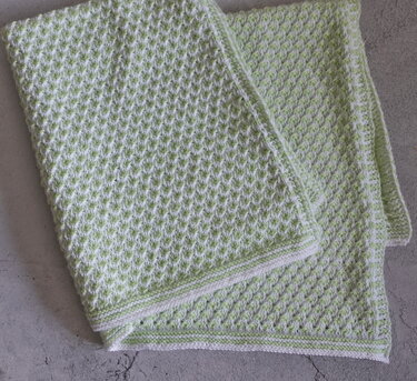 Babydecke Blütenknospen - stricken