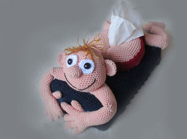 Tissue Box Cover "Dirty Rik " - Crochet