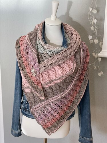 Häkelanleitung asymmetrisches Tuch Heimathafen