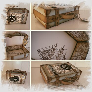 Bastelanleitung Koffer aus Papier