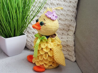 Häkelanleitung Ostergeschenkbeutel Küken