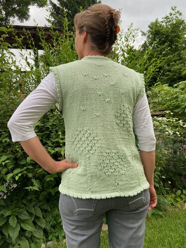 Anleitung Weste Pusteblume Gr. M/L/XL in einem Stück gestrickt - Stricken