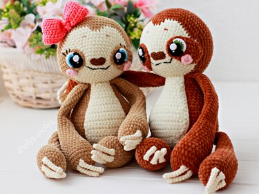 Lenny the Sloth Crochet pattern Amigurumi
