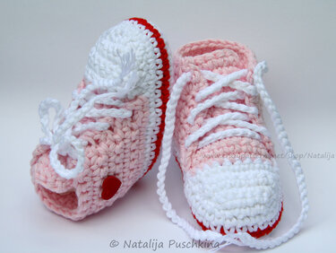 Häkelanleitung für Jungs & Mädchen Babyturnschuhe