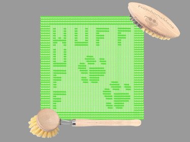 Hunde Pfotentuch Motiv „ WUFF WUFF + Tapsen “ Deckchen Spültuch Anleitung - Stricken