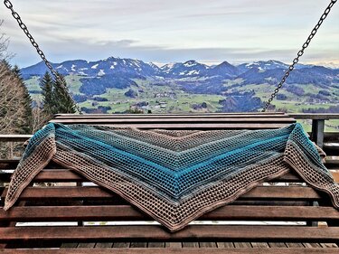 Waffelmonster - flaches kuscheliges Dreieckstuch - Häkeln