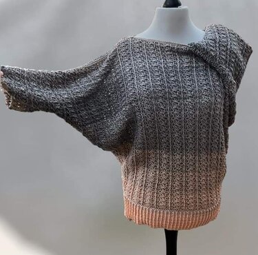 Häkelanleitung Fledermauspullover Cross Shell