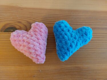 Crochet pattern 3D heart 8cm for free in PDF